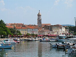 Zicht op de stad Krk