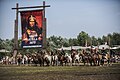 The Attila gate at the Kurultáj annual traditional event in Hungary