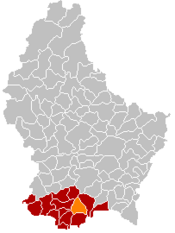 Localização de Bettembourg em Luxemburgo