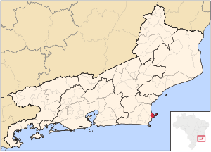 Location of Armação dos Búzios in the state of Rio de Janeiro