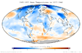 Image 30Mean temperature anomalies during the period 1965 to 1975 with respect to the average temperatures from 1937 to 1946. This dataset was not available at the time. (from History of climate change science)