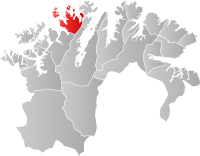 Kart som viser Måsøy kommune.