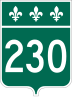 Route 230 marker