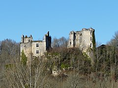 Les ruines des châteaux de Bruzac.