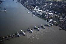 Aerial view of the barrier (raised)