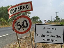 Plaque indiquant le lieu