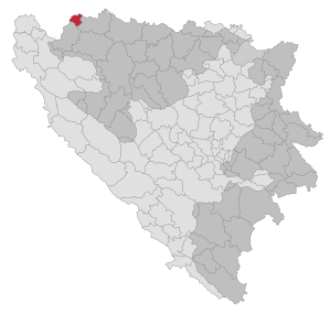 Lage der Gemeinde Kostajnica (Doboj) in Bosnien und Herzegowina (anklickbare Karte)