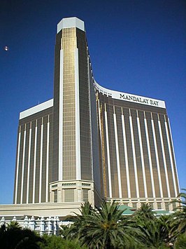 Het Mandalay Bay, van waaruit de dader het bloedbad aanrichtte.