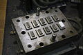 Lego injection mold, lower side