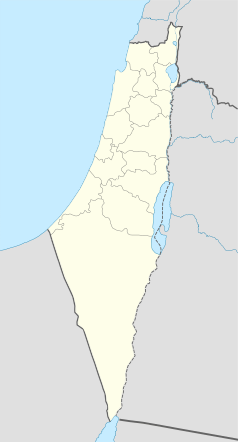 Mapa konturowa Mandatu Palestyny, u góry nieco na prawo znajduje się punkt z opisem „Al-Hamra”