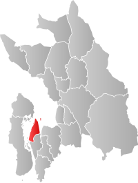 Kart som viser Nesodden kommune.