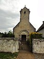 L'église Saint-Sulpice avec clocher en bâtière.