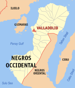 Mapa ning Negros Occidental ampong Valladolid ilage