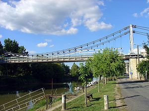 Pont suspendut de Sent Denís de Pila sus Eila.