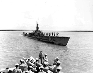 Cabrilla (SS-288) returns from patrol.