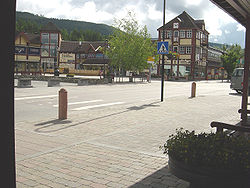 View of the village of Dokka in Nordre Land