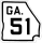 State Route 51 marker