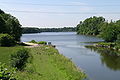 Zulauf der Stever in den Stausee