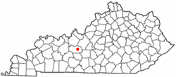 Location of Clarkson, Kentucky