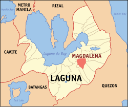 Mapa ning Laguna ampong Magdalena ilage