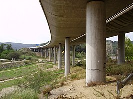 Brug bij Riera Argentona, waarover de C-60 loopt