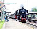 Verein Pacific locomotief 01 202 met Postzug te Neckarsulm.