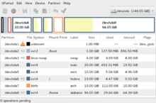 GParted 0.18 GUID partition table.png