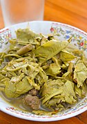 Kaeng phak lueat, a northern Thai curry with ficus leaves