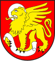 A winged lion in the arms of Lostallo, Switzerland