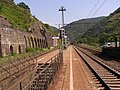 Ediger-Eller railway station, tunnel portal in the background