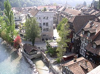 Blick in die Matte von der Nydeggbrücke