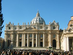 Façade de la basilique Saint-Pierre au Vatican.