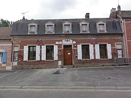 The town hall in Bazicourt