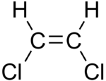 Structuurformule van cis-1,2-dichlooretheen