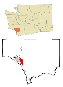 Location of Kelso, Washington