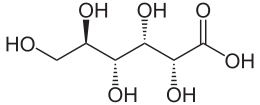 D-Gluconsäure Keilstrich.svg