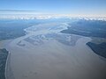 Il fiume Knik all'imbocco della baia