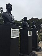 Busts of participants of the battle