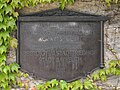 Bayreuth, Gedenktafel im Eingangsbereich des Städtischen Friedhofes (Erlanger Straße) für Maria Anna Thekla Mozart