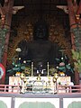 Daibutsu; Note caretaker standing at base for scale.