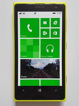 Startscherm van Windows Phone 8.x