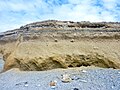 Plage suspendue (cordon de galets fossilisé) près de Keristenvet.