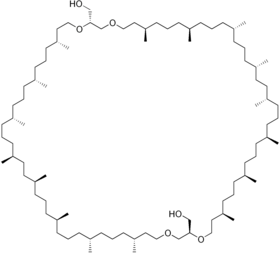 Skeletal formula of caldarchaeol