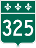 Route 325 marker