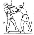 Retrait de buste lors d'un jab adverse associé d'un contre en uppercut.