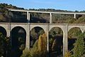 Das Autobahn und das Eisenbahnviadukt bei Pierre-Buffière.