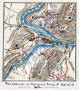 Battle of Harpers Ferry map