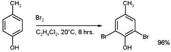 Bromering van p-cresol