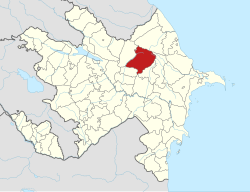 Map of Azerbaijan showing Ismayilli District