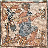 Coptic, Byzantine or Egyptian long-necked lute, 4th century AD, Qasr Libya (the Byzantine city of Theodoureas)